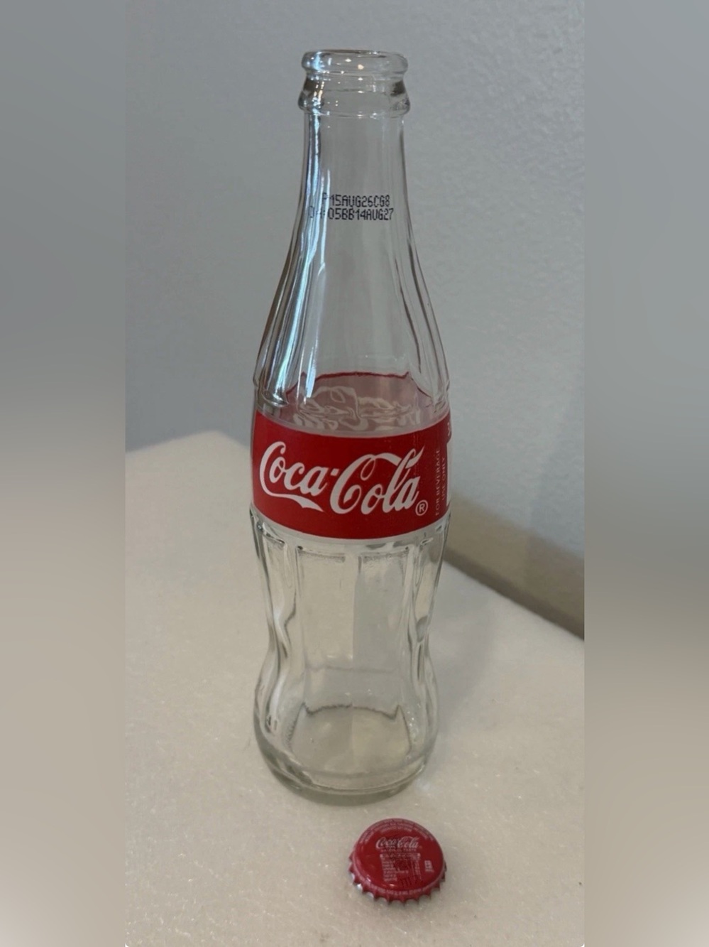 Coca Cola Coke Kenya Glass Bottle with Cap Lid 300ml